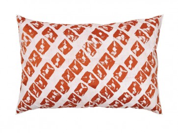 BROSTE COPENHAGEN Dekokissenbezug UNEVEN DOT, Farbe paprika