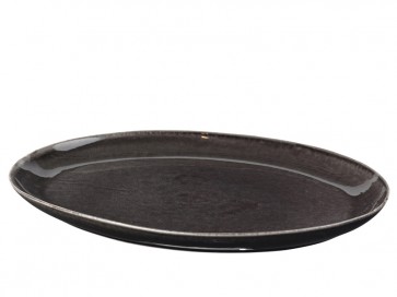 BROSTE COPENHAGEN Platte oval NORDIC COAL, 26,5 cm x 35,5 cm