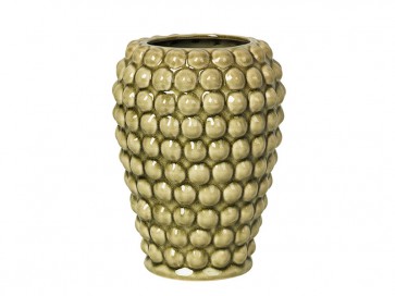 Broste Copenhagen Keramikvase DOTTY, Farbe Tea Green
