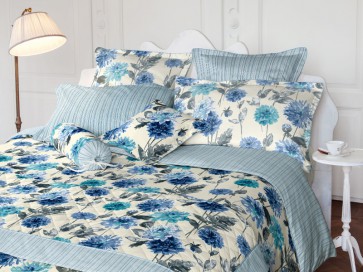 LAURA ASHLEY Bettwäsche DAHLIA PARADE V3 blau