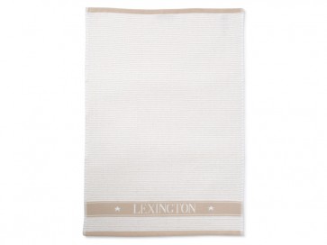 LEXINGTON Geschirrtuch COTTON TERRY LOGO KITCHEN TOWEL, light beige/white