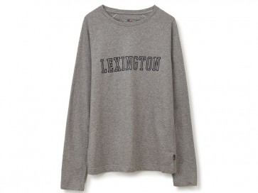 LEXINGTON Herren-Pyjama SAM ORGANIC COTTON JERSEY PAJAMA Set, Gray/Blue, Größe L