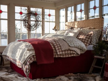 LEXINGTON Flanellbettwäsche CHECKED COTTON FLANNEL BED Red/Beige