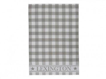 LEXINGTON Geschirrtuch HOTEL GINGHAM KITCHEN TOWEL, White/Gray