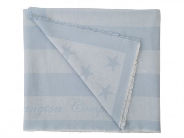 LEXINGTON leichtes Plaid WOOL FLAG THROW 130 x 170, Farbe Light Blue