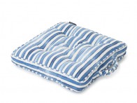 LEXINGTON Sitzkissen BLUE STRIPED COTTON CANVAS OUTDOOR/INDOOR CUSHION, blau/weiß, 45x45