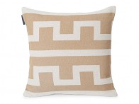 LEXINGTON Kissenhülle GRAPHIC RECYCLED COTTON PILLOW COVER, Beige, 50 x 50