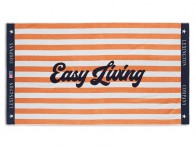 LEXINGTON Strandtuch GRAPHIC COTTON VELOUR BEACH TOWEL, Peach Melon/White