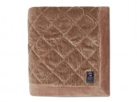LEXINGTON Tagesdecke QUILTED COTTON VELVET BEDSPREAD, Mid Brown, 260 x 240