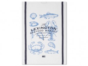 LEXINGTON Geschirrtuch SEAFOOD COTTON TWILL KITCHEN TOWEL, White/Blue