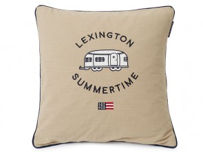 LEXINGTON Kissenhülle AIRSTREAMER COTTON CANVAS PILLOW COVER, Beige, 50 x 50