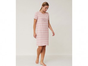 LEXINGTON Damen-Nachthemd WOMEN'S ORGANIC COTTON NIGHTGOWN, Pink, Größe M