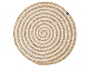 LEXINGTON Tischset ROUND COTTON JUTE PLACEMAT, Beige/White