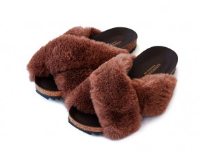 LEXINGTON Slipper CAMILLA, Dark Brown, Größe 41