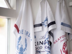 LEXINGTON Geschirrtuch SEAFOOD COTTON TWILL KITCHEN TOWEL, White/Blue