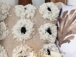 LEXINGTON Kissenhülle OCEAN TREASURES COTTON TWILL PILLOW COVER, Beige/White, 50 x 50