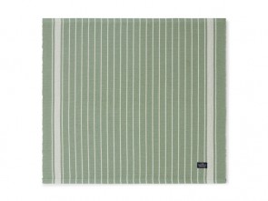 LEXINGTON Tischset STRIPED ORGANIC COTTON RIPS PLACEMAT green/white, 40 x 50