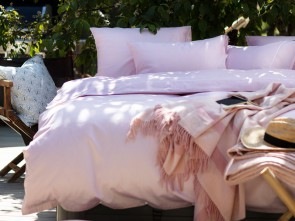 LEXINGTON Bettwäsche PINK/WHITE STRIPED TENCEL/COTTON BEDDING